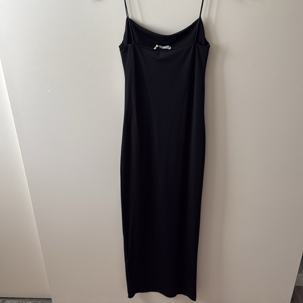 Zara black polyester bodycon midi dress - Picture 6 of 6